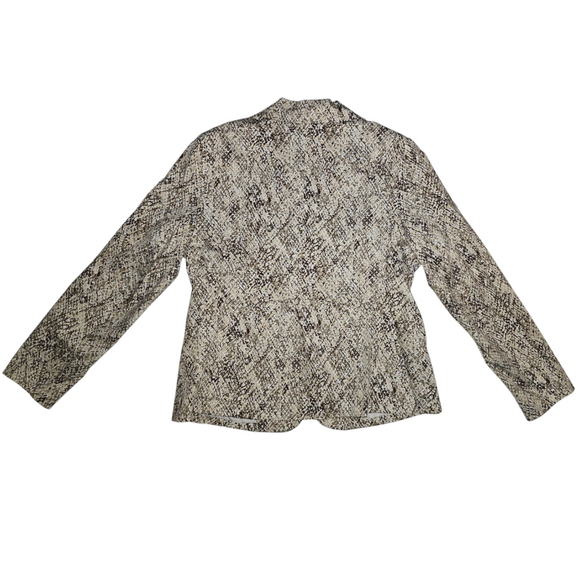 Women's 7th Avenue NY & Company Suiting Blazer, SZ 14, Beige/Brown Python Print - Picture 7 of 8